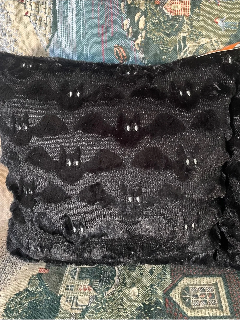 & Other Stories Black Halloween Bat Accent Pillow Pair
